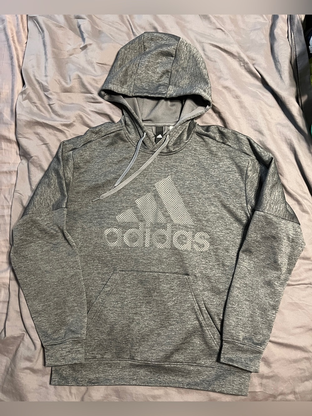 Men’s Adidas gray hoodie, size ?